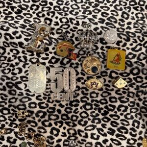 Source Unknown Gold & Silver Men's Charm Pendant Lot